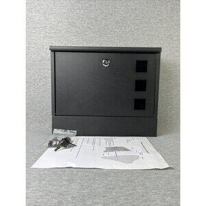Locking Mailbox Wall Mounted Locked Mailboxes,Mail Box with Key Lock,Large BNIB